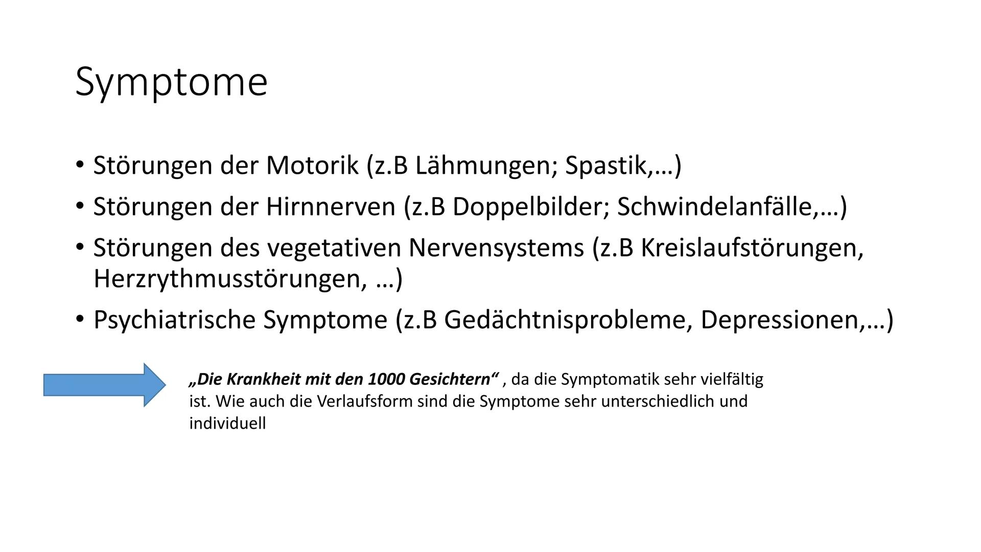 MULTIPLE SKLEROSE
Die Krankheit mit tausend Gesichtern
von Simon, Nemo, Maren, Caro, Louisa Gliederung
●
• Allgemein
Ursachen
Erklärung
• Sy