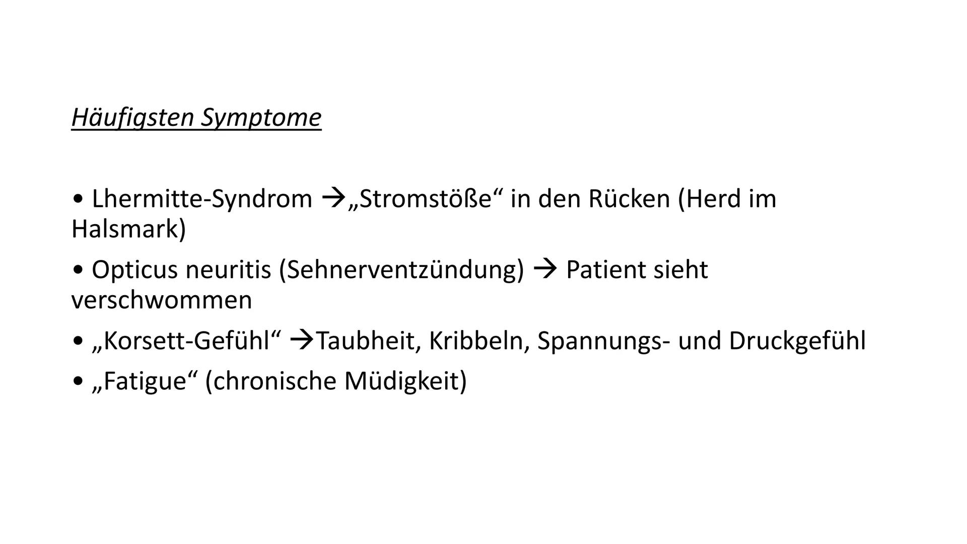 MULTIPLE SKLEROSE
Die Krankheit mit tausend Gesichtern
von Simon, Nemo, Maren, Caro, Louisa Gliederung
●
• Allgemein
Ursachen
Erklärung
• Sy