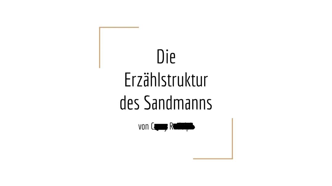 Erzählstrucktur ETA Der Sandmann