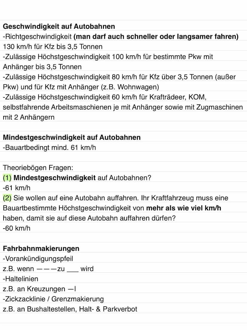 Thema 4
Fahrbahn & Fahrstreifen
•2 Fahrstreifen
3M
1 Fahrbahn
Fahrstreifenbegrenzung
-Zwischen der Fahrstreifenbegrenzung und einem parkende
