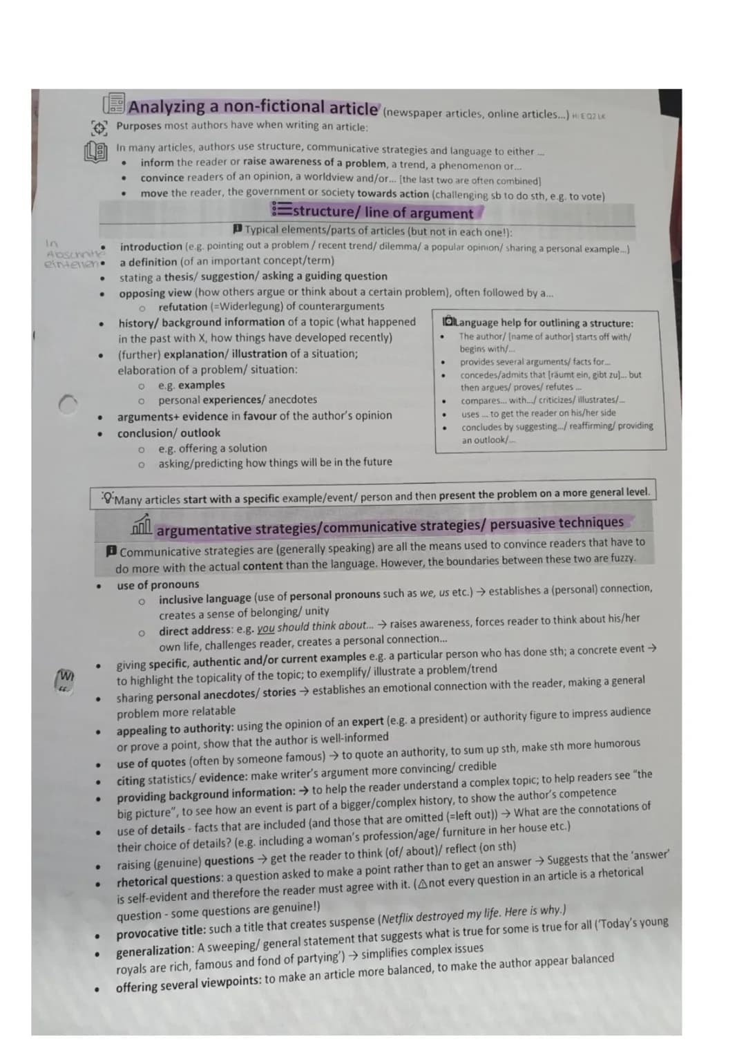 Non-Fictional Text and Kommunikationsanalyse: Easy Guide for Kids