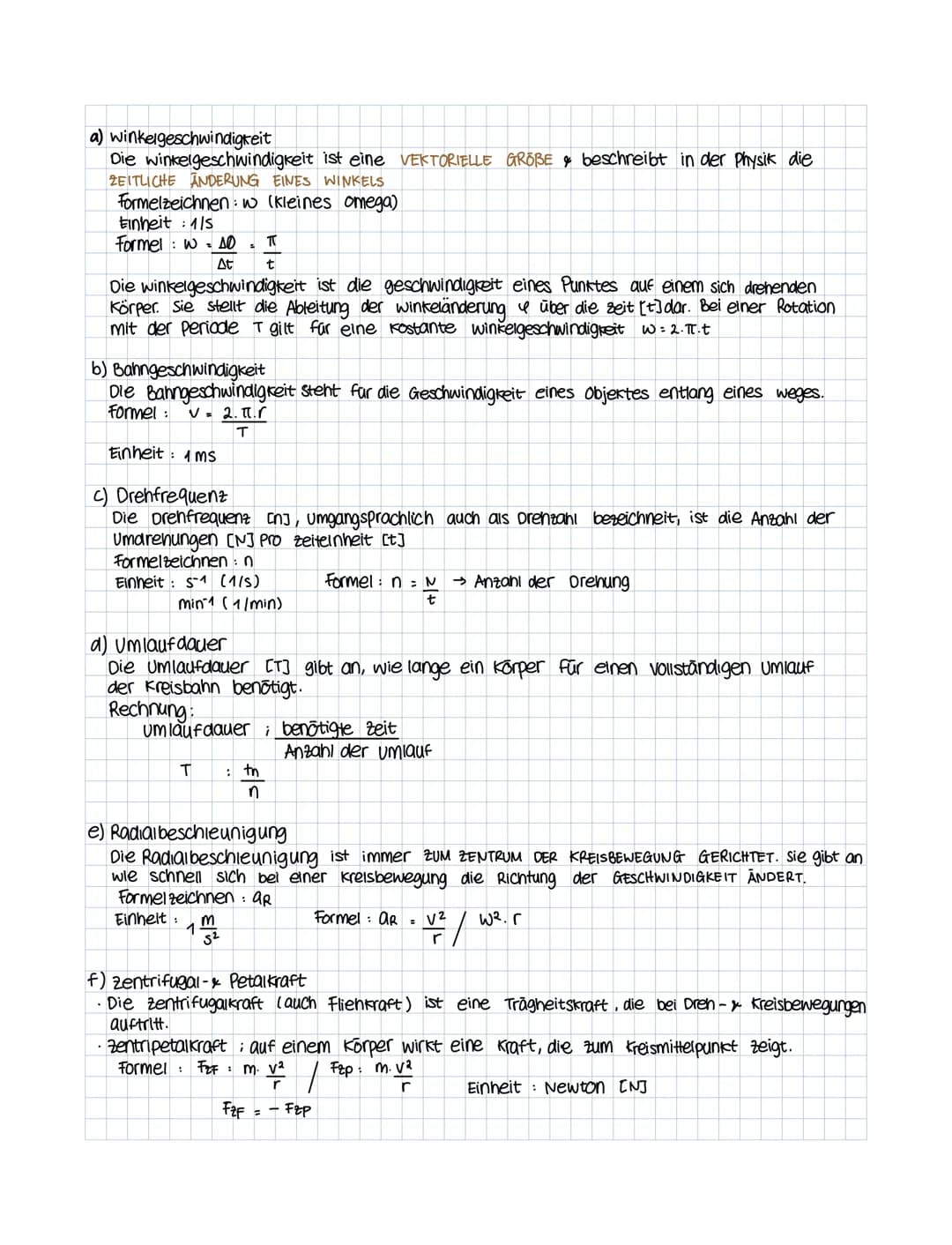 a) winkelgeschwindigkeit
Die winkelgeschwindigkeit ist eine VEKTORIELLE GROBE & beschreibt in der Physik die
ZEITLICHE ANDERUNG EINES WINKEL
