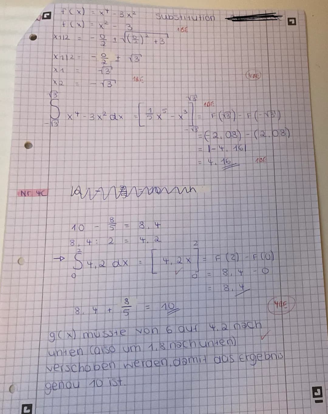 Name:
Klausur Integralrechnung Nr. 1 (Q1 GK)
Lösungs- und Rechenwege immer vollständig und nachvollziehbar angeben.
Aufgabe 1
Aufgabe 1 Best