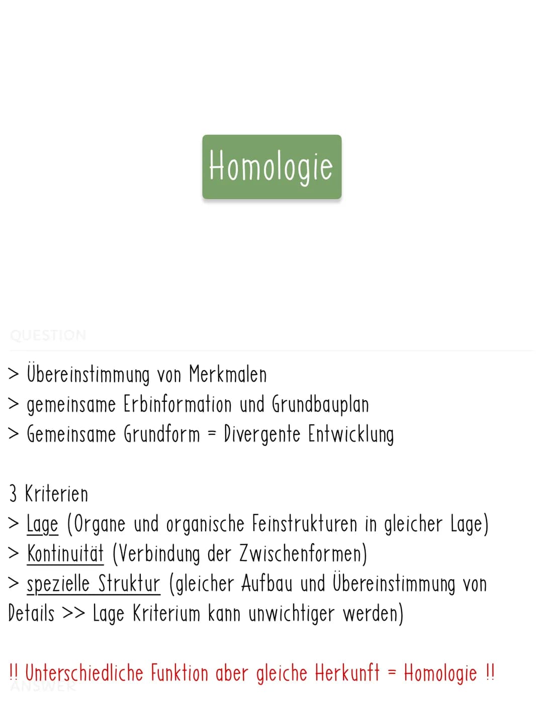QUESTION
> Alle Arten entstanden durch Schöpfungsprozess
> Keine Evolution oder Veränderung
> Einfluss Kirche
Cuvier Katastrophismus
> Arten