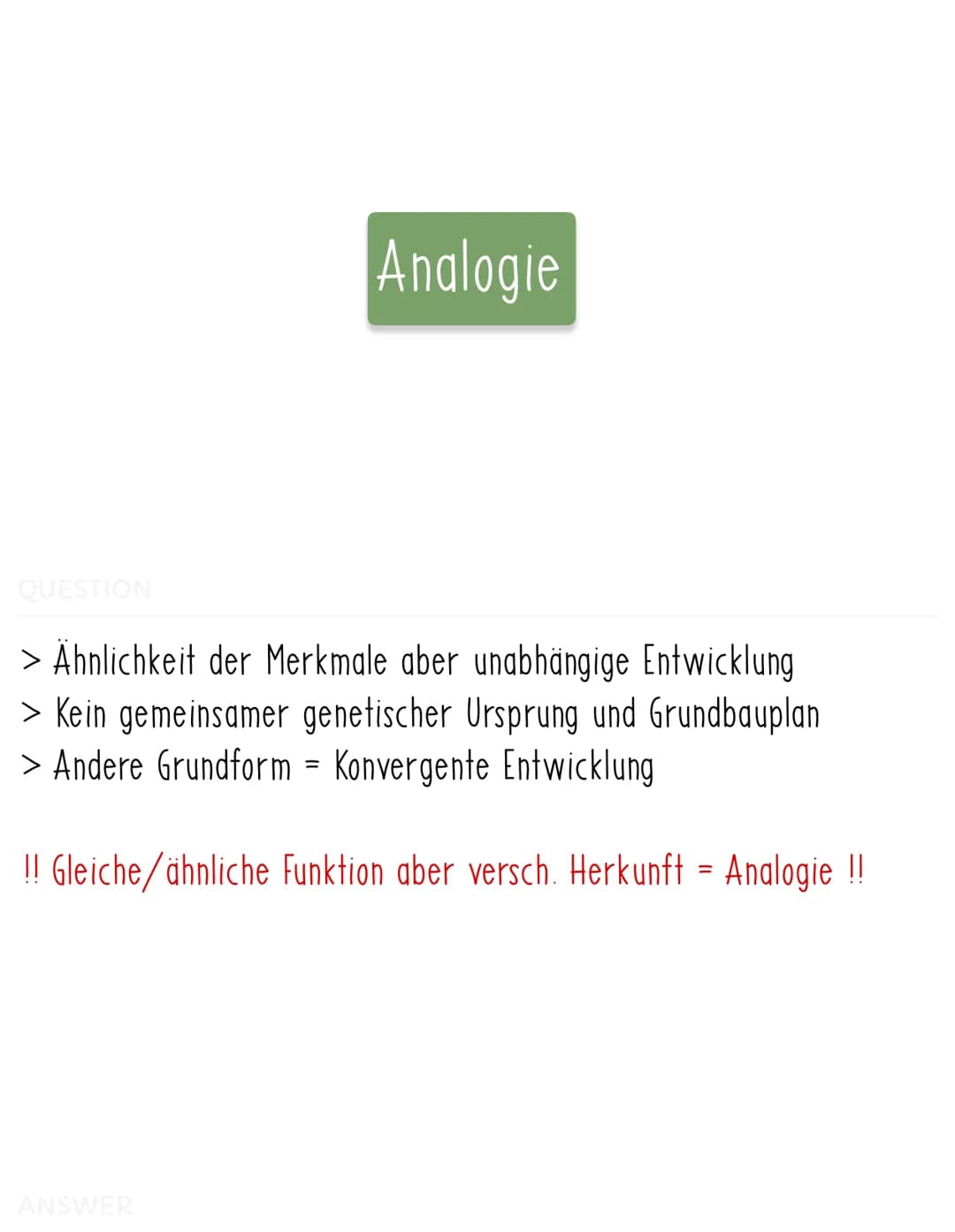 QUESTION
> Alle Arten entstanden durch Schöpfungsprozess
> Keine Evolution oder Veränderung
> Einfluss Kirche
Cuvier Katastrophismus
> Arten