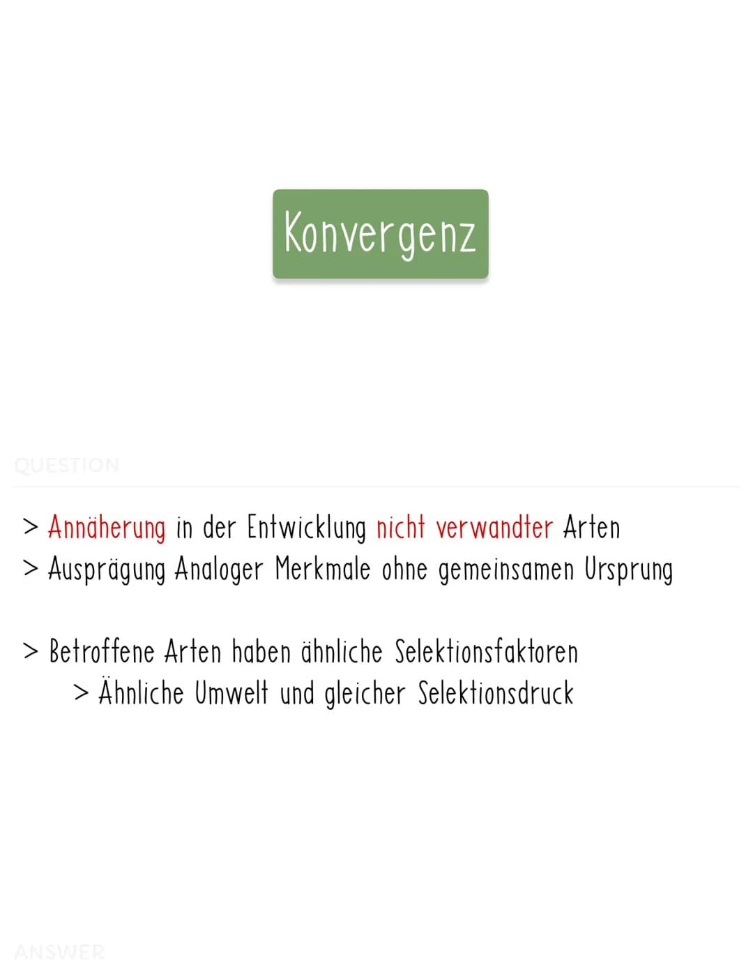 QUESTION
> Alle Arten entstanden durch Schöpfungsprozess
> Keine Evolution oder Veränderung
> Einfluss Kirche
Cuvier Katastrophismus
> Arten
