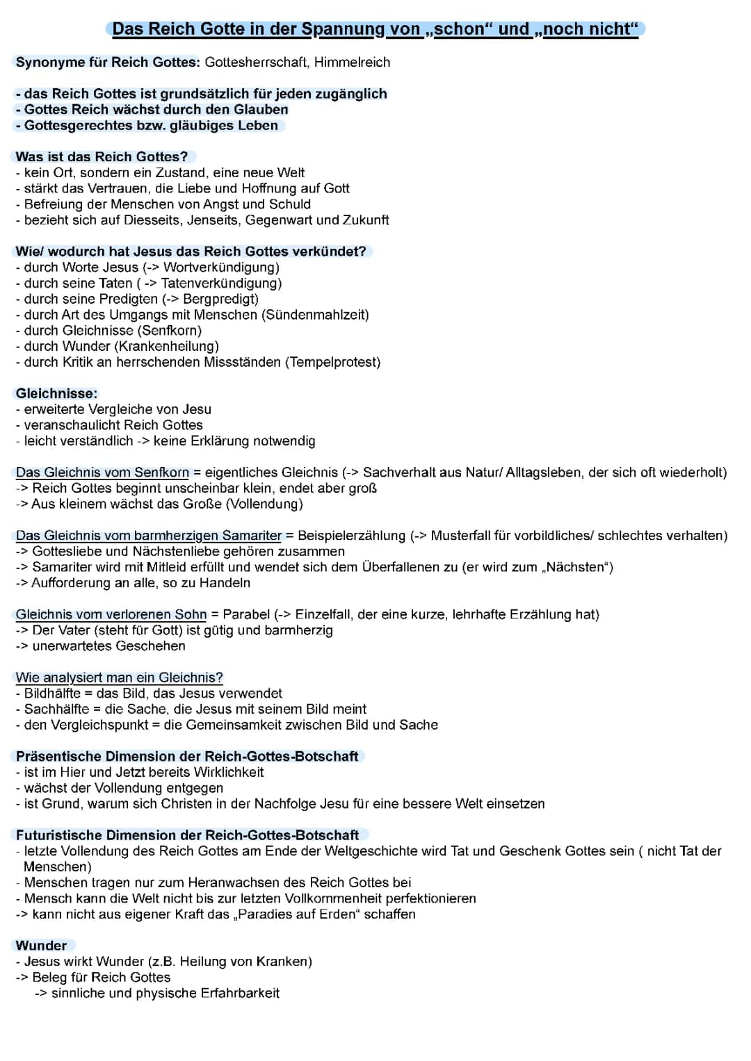 Das Reich Gottes in der Spannung von „schon“ und „noch nicht“