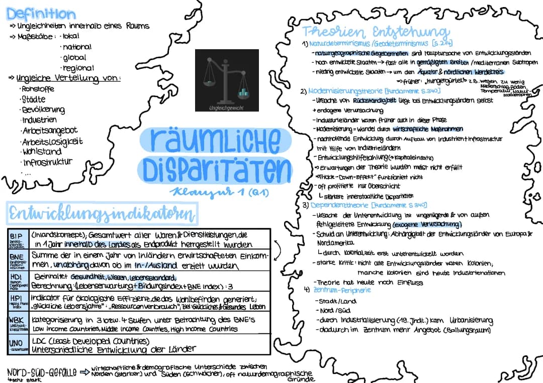 Räumliche Disparitäten Erdkunde