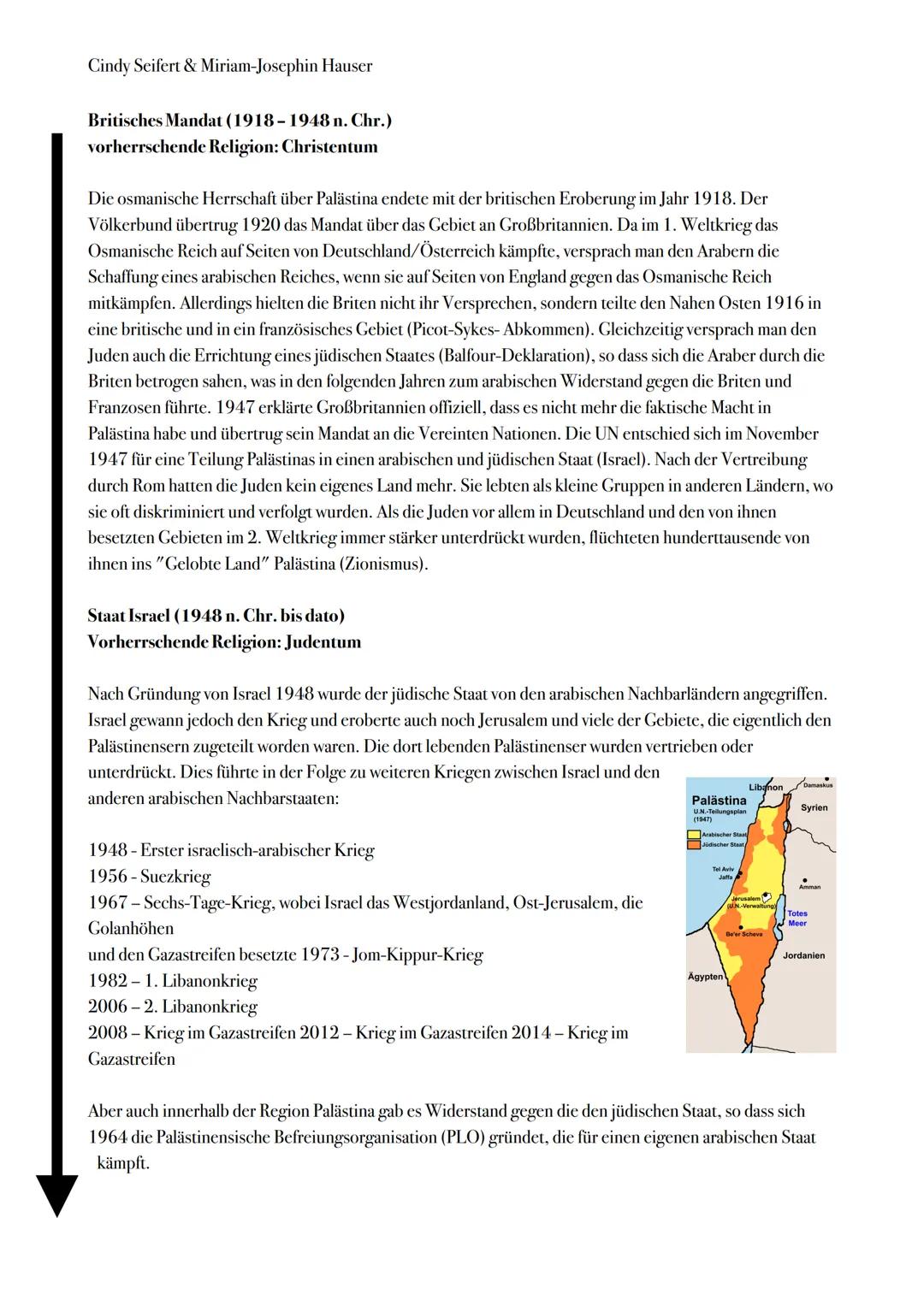 Cindy Seifert & Miriam-Josephin Hauser
Konfliktanalyse: Nahostkonflikt
Politisch, militärischer Konflikt
(Bewaffnet)
✡
Konfliktursache:
Um w