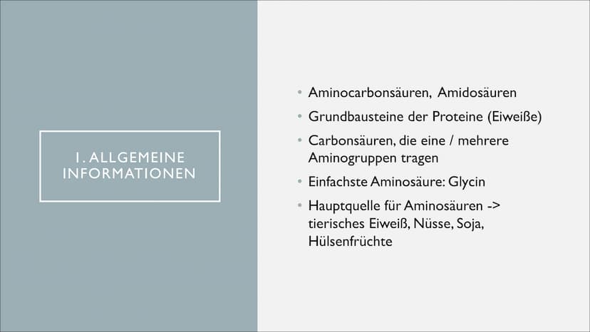 AMINOSÄUREN: DIE „BAUSTEINE DES
LEBENS"
Eine Präsentation von @susu notes I.
2.
3.
4.
5.
6.
7.
8.
9.
10.
II.
12.
GLIEDERUNG
Allgemeine Infor