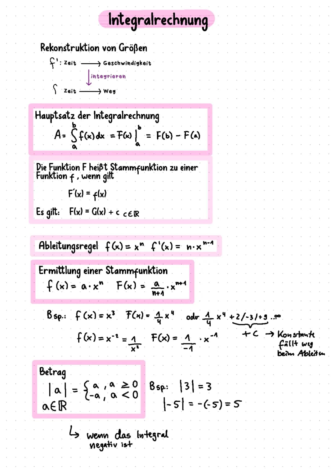 Integrale, Exponentialfunktion, e-Funktion