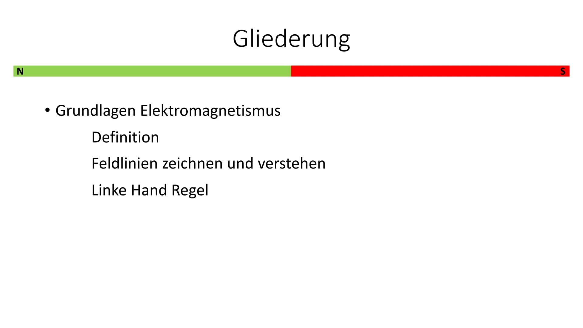 Name:
Physik Klasse 8
Grundlagen Magnetismus und Elektromagnetismus - GFS
Grundlagen Magnetismus
Was ist ein Magnet?
Ein Magnet besteht aus 