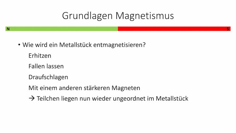 Name:
Physik Klasse 8
Grundlagen Magnetismus und Elektromagnetismus - GFS
Grundlagen Magnetismus
Was ist ein Magnet?
Ein Magnet besteht aus 