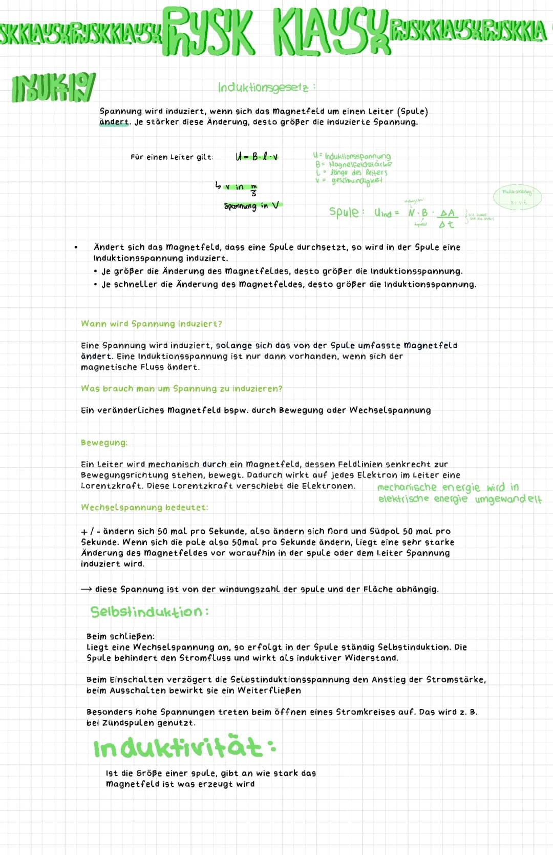 Physik - Induktion Q2 Berlin