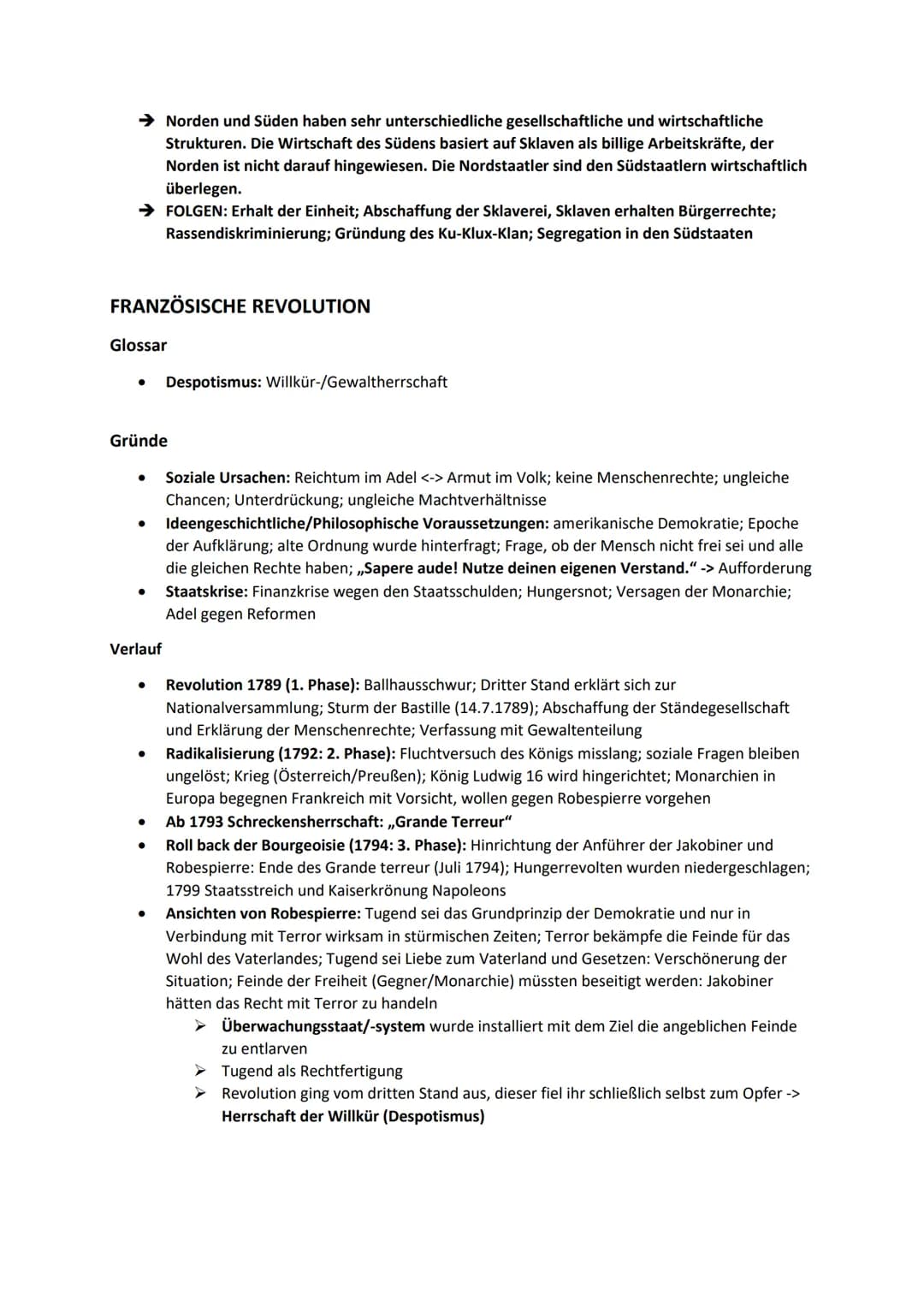 Allgemeine Begriffe
● Revolution: bewusster Wille zur Veränderung, Unterstützung im Volk, Austausch der
Führungsgruppen, Umsturz der bestehe