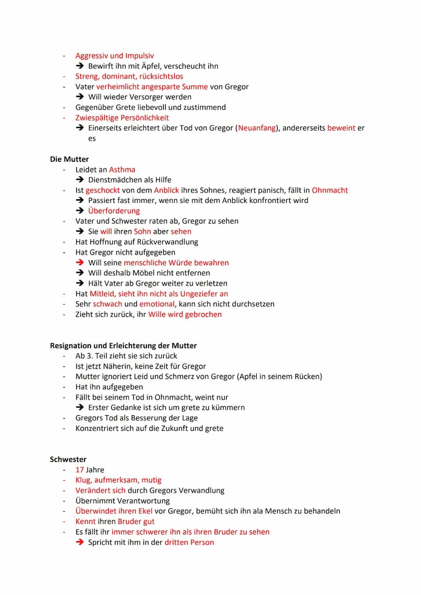 Die Verwandlung von Franz Kafka
Kapitel 1:
Ort: Wohnung in der Charlottenstraße
Zeit: Morgens
Personen: Gregor, Mutter, Vater, Schwester, Pr