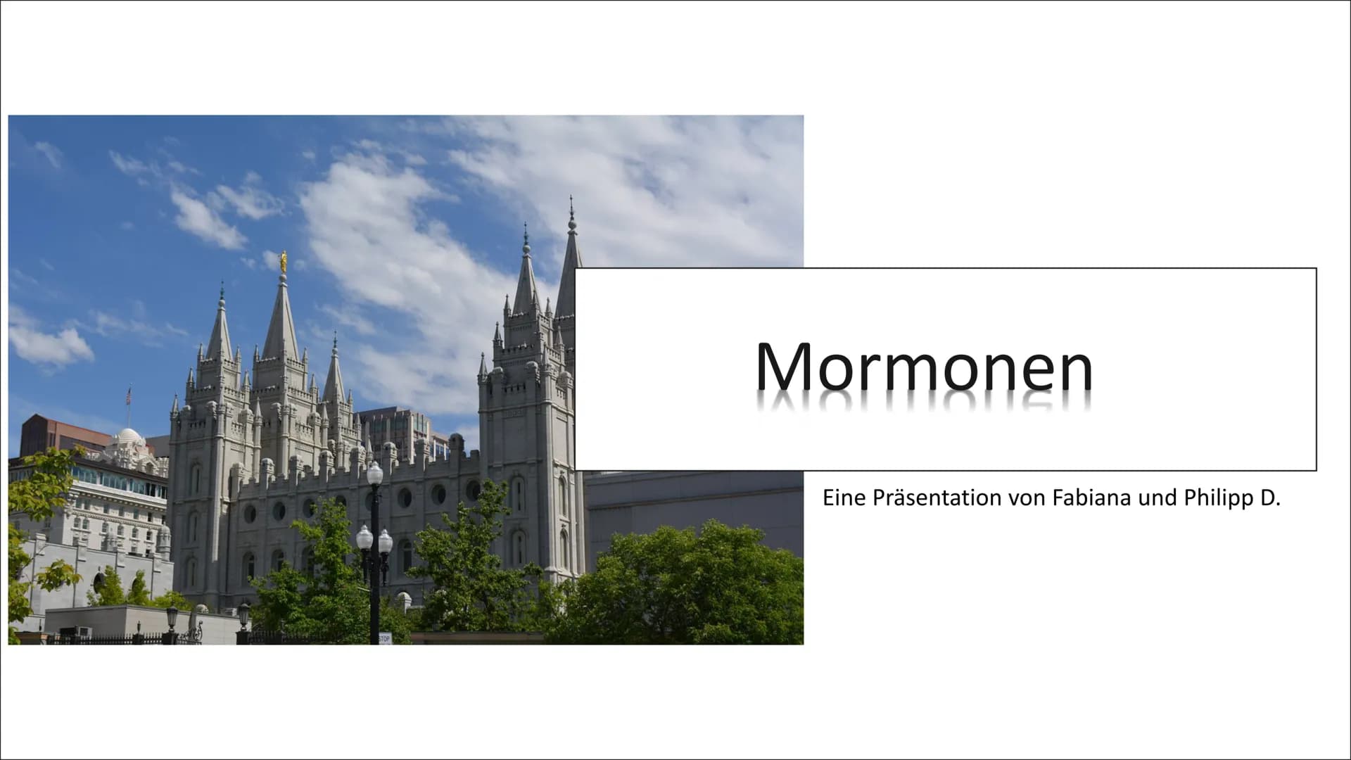 THH
Mormonen
Eine Präsentation von Fabiana und Philipp D. DAS
BUCH
MORMON
EIN WEITERER ZEUGE
FÜR JESUS CHRISTUS
3
Inhaltsangabe
- Was sind M