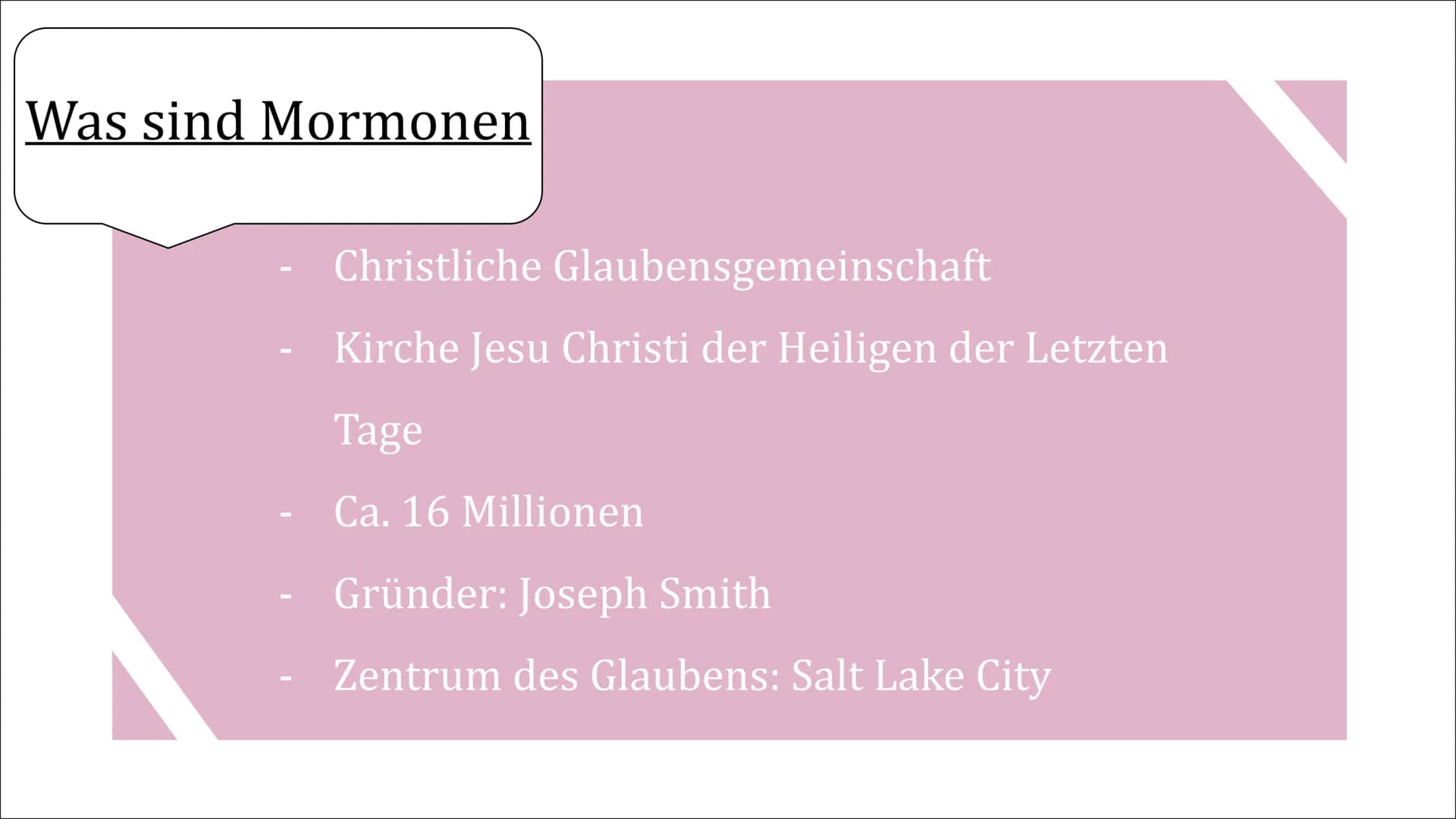 THH
Mormonen
Eine Präsentation von Fabiana und Philipp D. DAS
BUCH
MORMON
EIN WEITERER ZEUGE
FÜR JESUS CHRISTUS
3
Inhaltsangabe
- Was sind M
