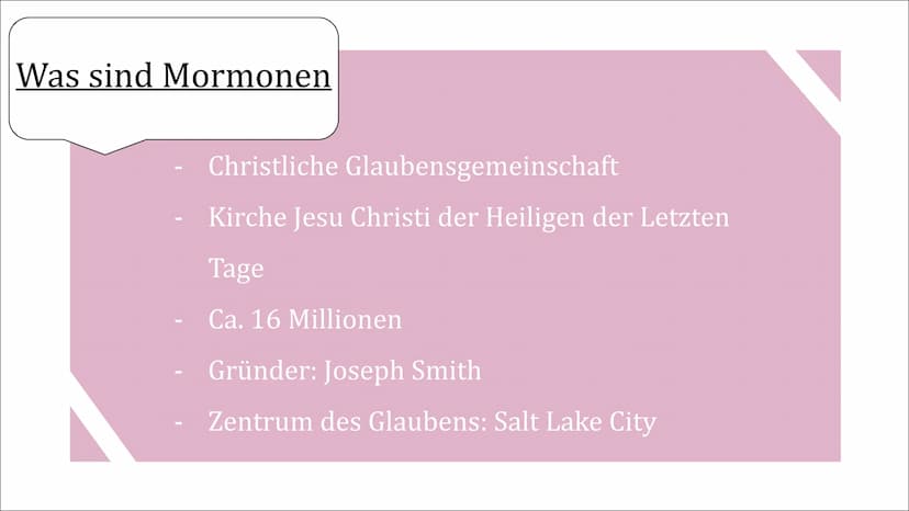 THH
Mormonen
Eine Präsentation von Fabiana und Philipp D. DAS
BUCH
MORMON
EIN WEITERER ZEUGE
FÜR JESUS CHRISTUS
3
Inhaltsangabe
- Was sind M