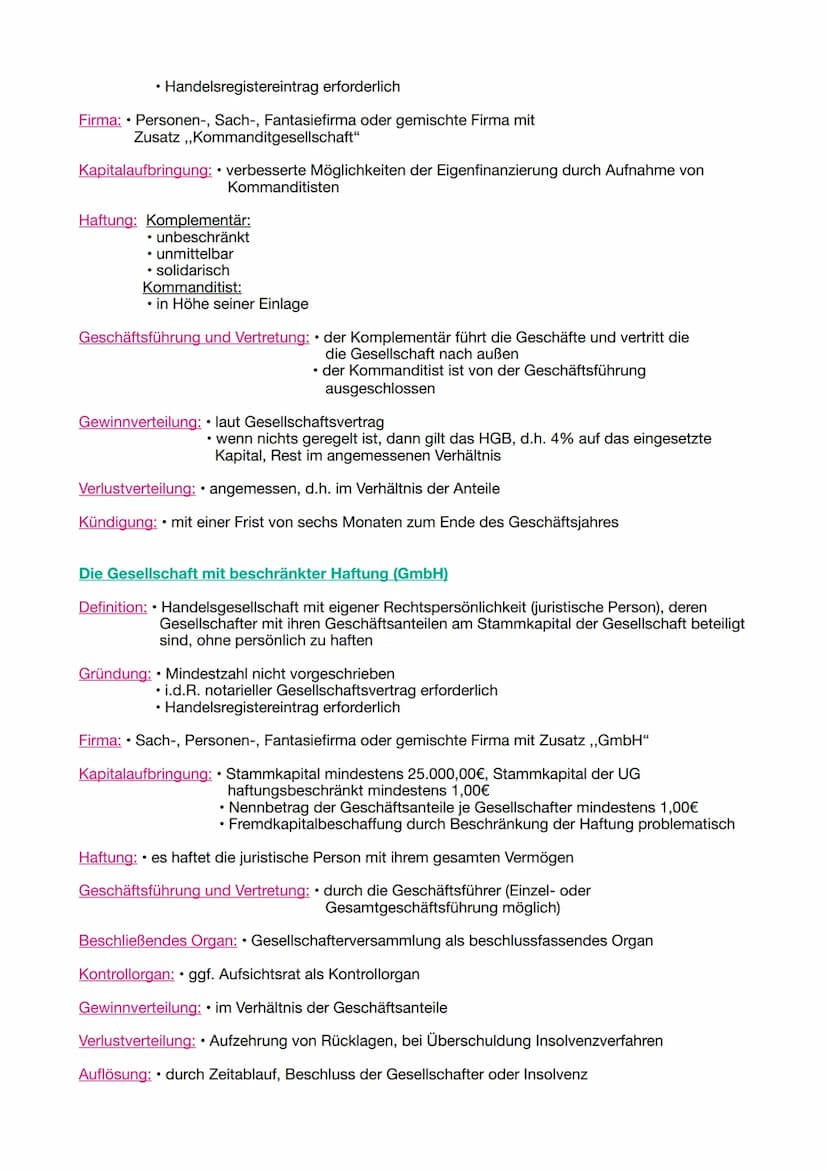 BRC 3 Lernzettel
Die Einzelunternehmung (Firma)
Definition: • Gewerbebetrieb, dessen Eigenkapital von einer Person aufgebracht wird
Gründung