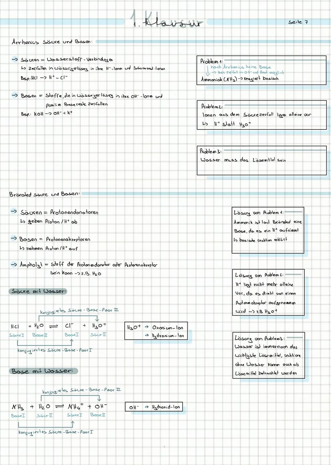 überblick:
Seite!
→>Reaktion: Säure + Bose -> KNetralisation
→ Reaktion: Soure + Metall
→ Reaktion: Säure + Solz
→ Reaktion: Säure + Wasser-