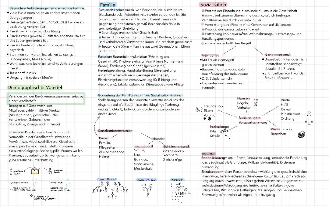 Demografischer Wandel und Sozialisation: Folgen, Lösungen und Funktionen der Familie im 2. Kurshalbjahr