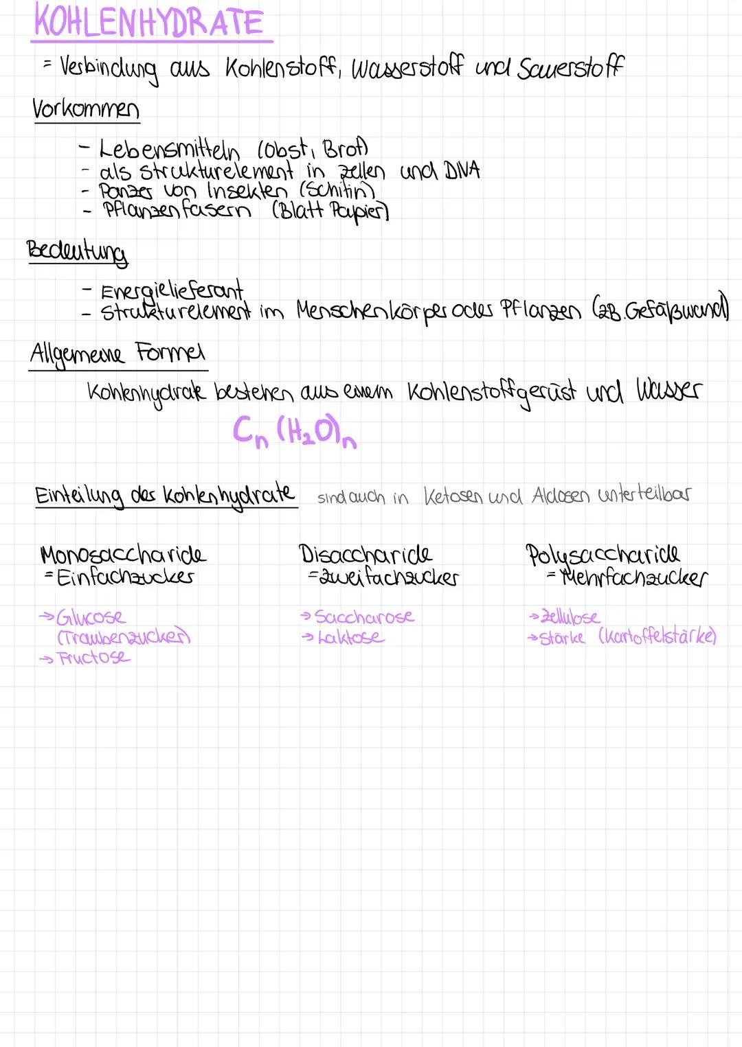 # Monosaccaride

Glucose

C6 (H20)6 C6H12O6

- Traubenzucker $\hat{=}$ Dextrose

- Vertreter der Hexosen (6-C Atome) und Allosen (Aldehydgru