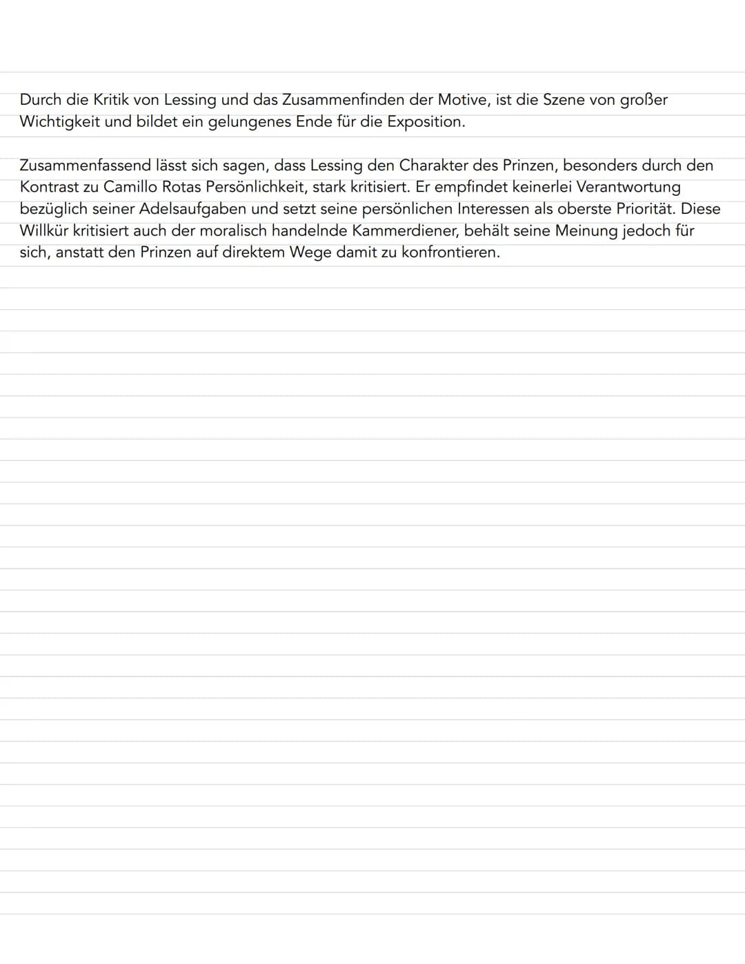 Szenenanalyse
Die achte Szene im ersten Akt des bürgerlichen Trauerspiels ,,Emilia Galotti - Ein Trauerspiel in fünf
Aufzügen", von Gotthold