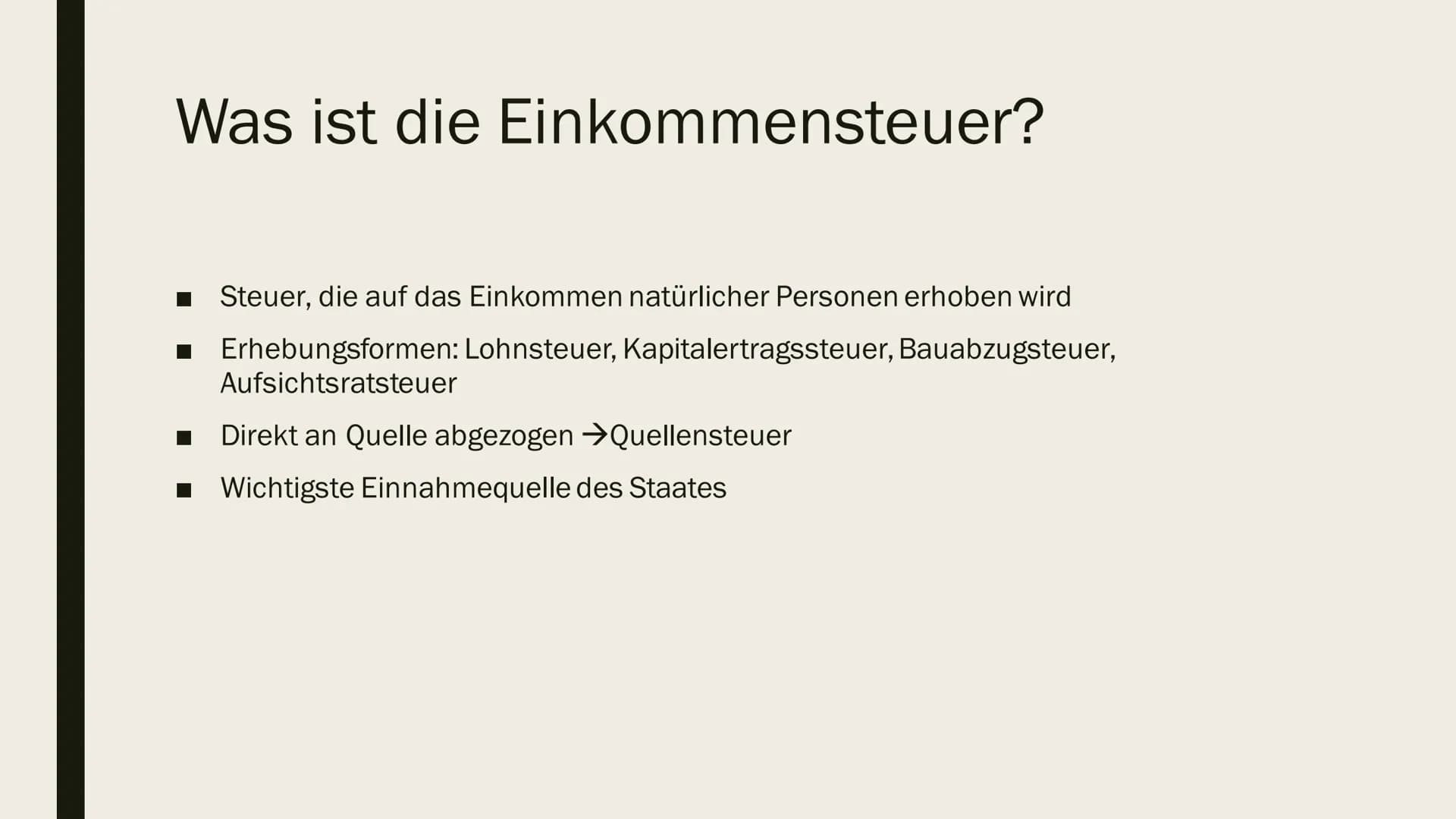 EINKOMMENSTEUER
Und Einkommensteuererklärung Gliederung
Was ist die Einkommensteuer?
Wer zahlt wie viel Steuern?
■ Freibetrag
Einkommensteue