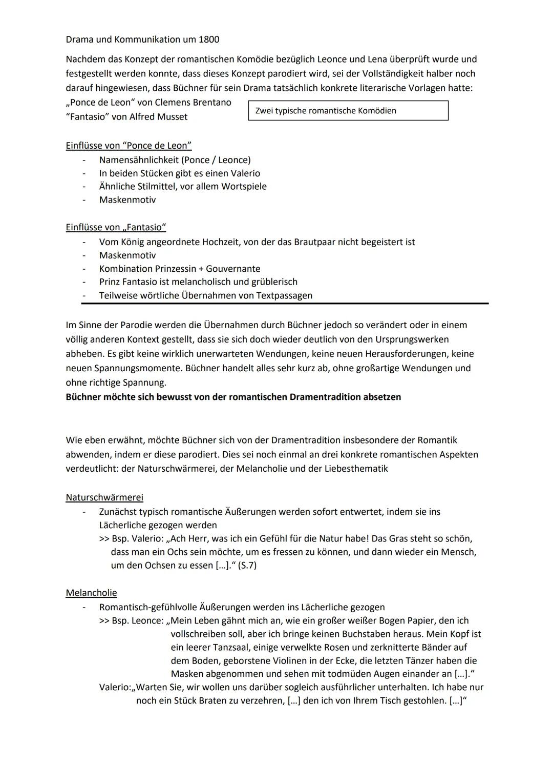 Drama und Kommunikation um 1800
Figurenkonstellation vom Buch Leonce und Lena:
König Peter
Valerio
Freunde und
bisschen der
Unterhalter
Prin