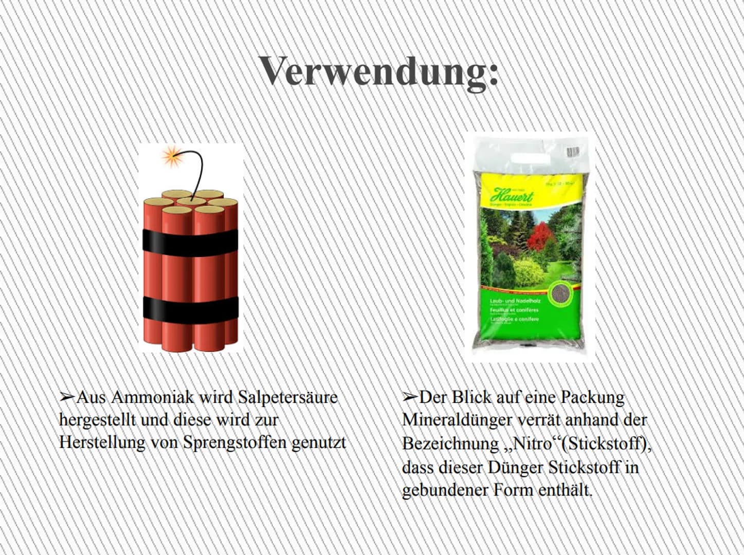 Ammoniak
+
8-
+ Erklärung Ammoniak
Arbeitsblatt
Inhaltsangabe:
Verwendung/Vorkommen von Ammoniak
Haber-Bosch-Ammoniaksynthese
Fritz Haber
Ca