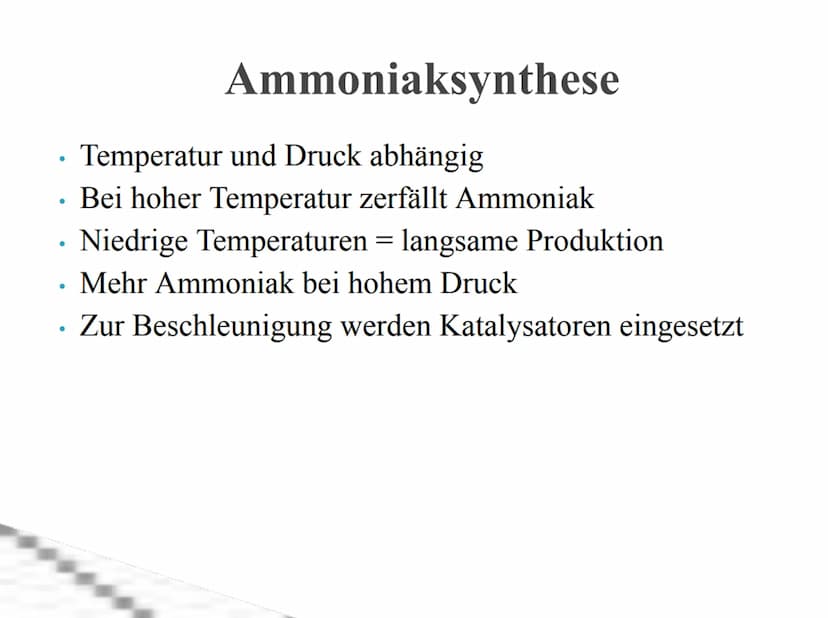 Ammoniak
+
8-
+ Erklärung Ammoniak
Arbeitsblatt
Inhaltsangabe:
Verwendung/Vorkommen von Ammoniak
Haber-Bosch-Ammoniaksynthese
Fritz Haber
Ca