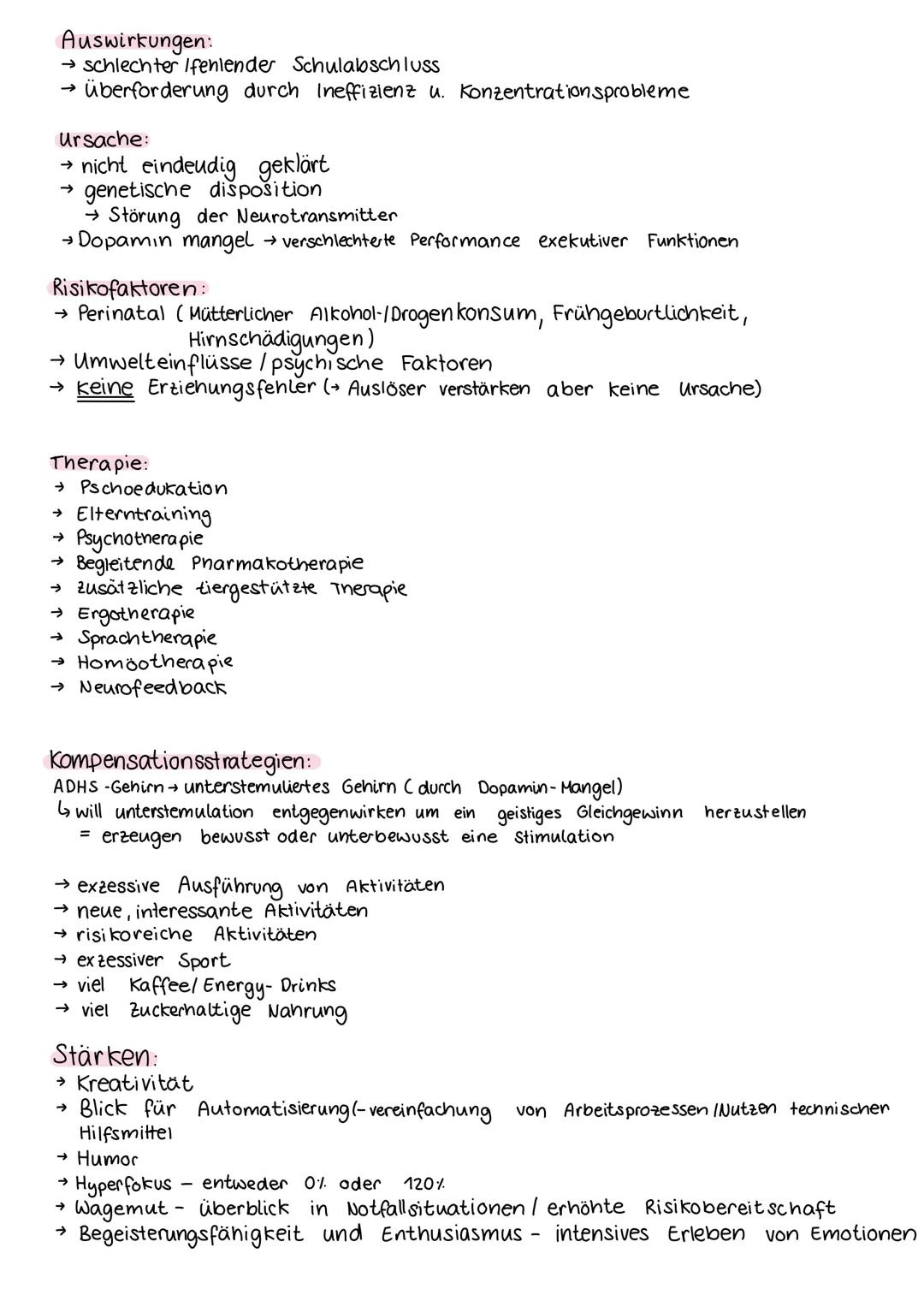 # ADHS → Aufmerksamkeitsdefizit - Hyperaktivitätsstörung

→ typisches Bild: Mensch kann sich nicht konzentrieren,
zappellig, auffällig
→ eig