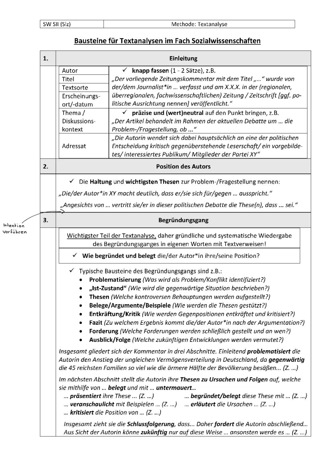 Sowi Klausur Analyse Musterlösung und Formulierungshilfen