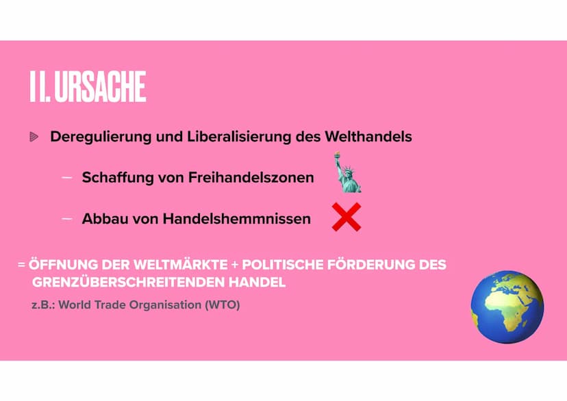 GLOBALISIERUNG
URSACHEN AUF MENSCH UND UMWELT AGENDA
Definition
Ursachen
▸ Auswirkungen
Vorteile
Nachteile
Der Weg einer Jeans
Video
Kahoot 