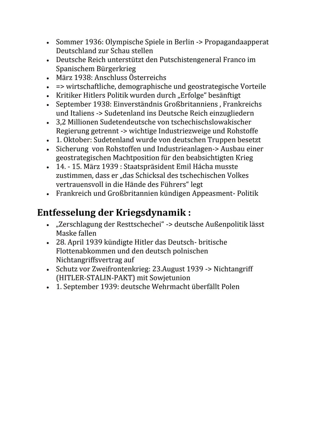 Die NS- Außenpolitik
Friedensbekundungen und aggressiver Expansionismus
NS-Außenpolitik war von 1933 bis 1939 Revisionspolitik geprägt
von: 