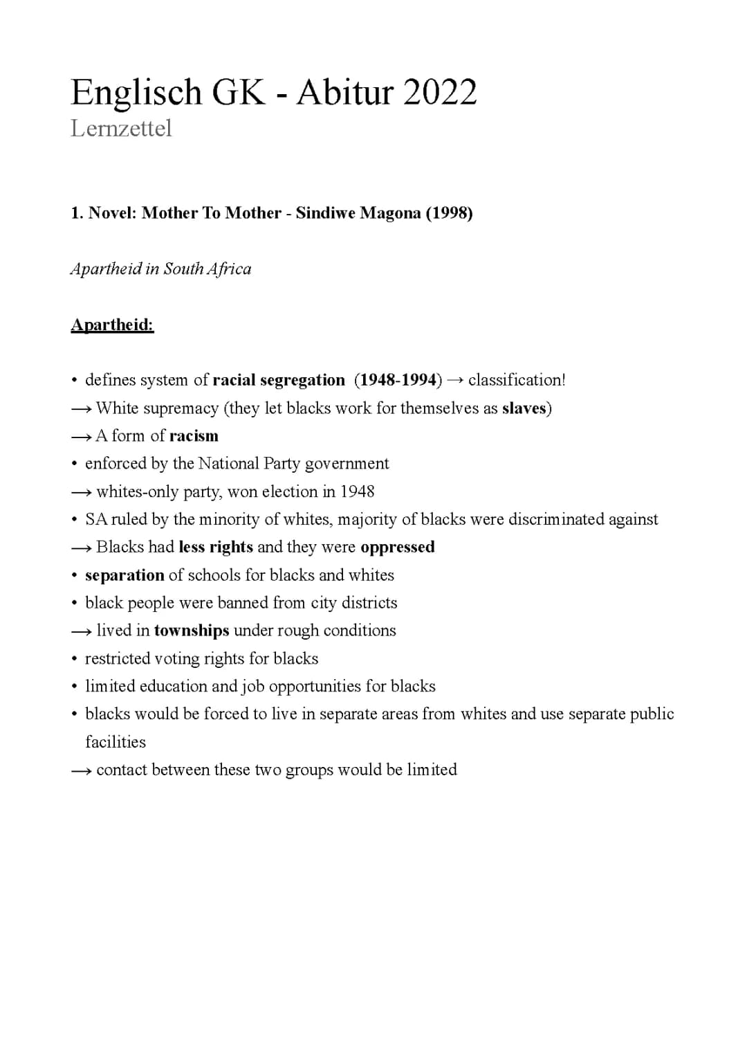 Understanding Apartheid in South Africa Today and Nelson Mandela's Role