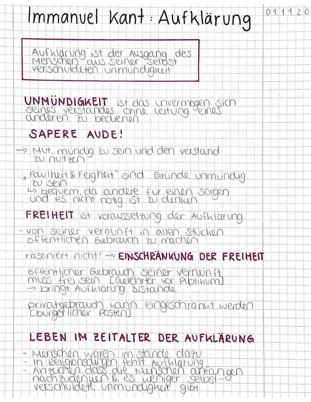 Aufklärung nach Kant