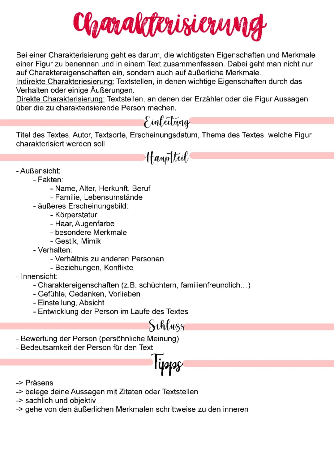 Charakterisierung