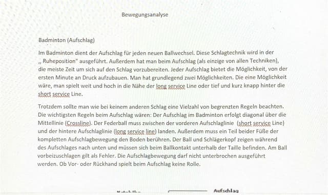 Know Bewegungsanalyse Badminton Aufschlag Sport thumbnail