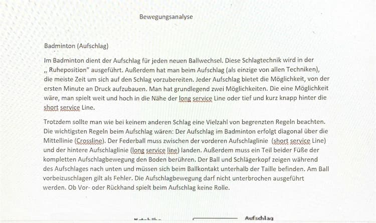 Know Bewegungsanalyse Badminton Aufschlag Sport thumbnail