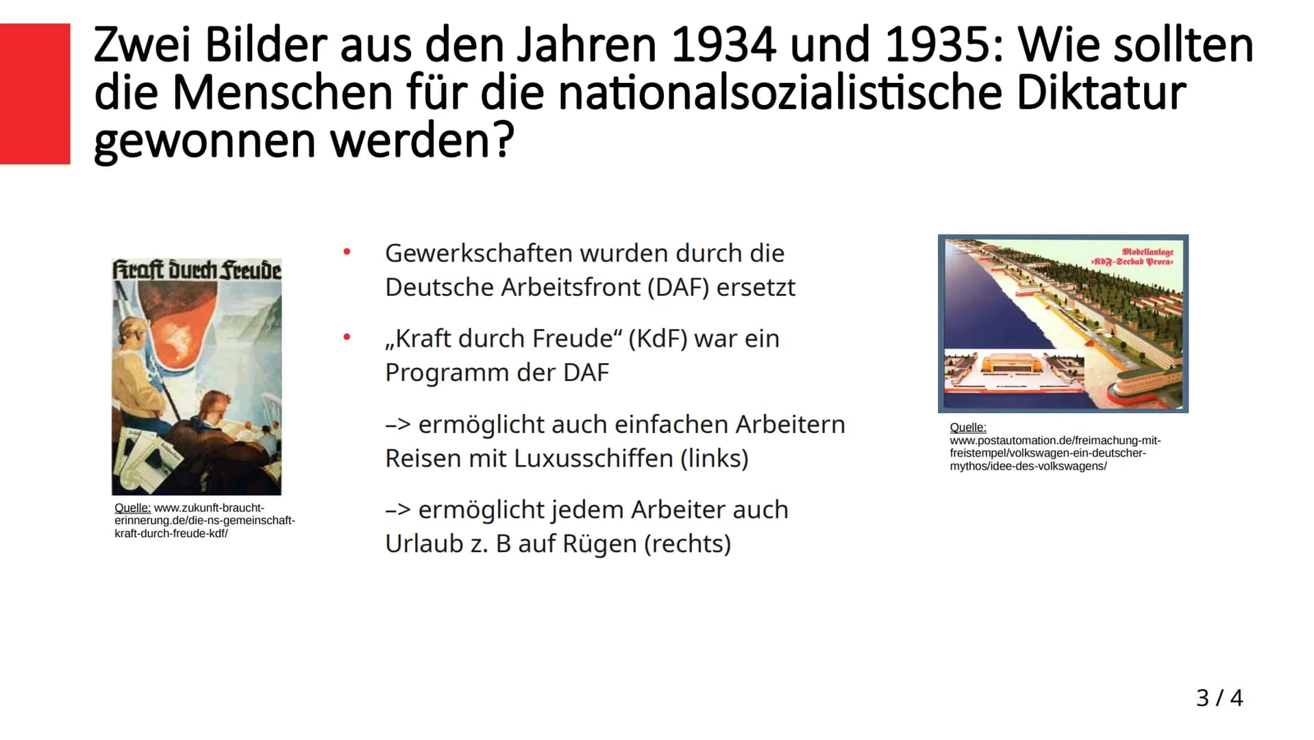 ,,Volksgemeinschaft - viele
wollten dazugehören"
Wieso erhöhte das Idealbild der ,,Volksgemeinschaft" die Zustimmung
zur Diktatur?
1/4 Defin