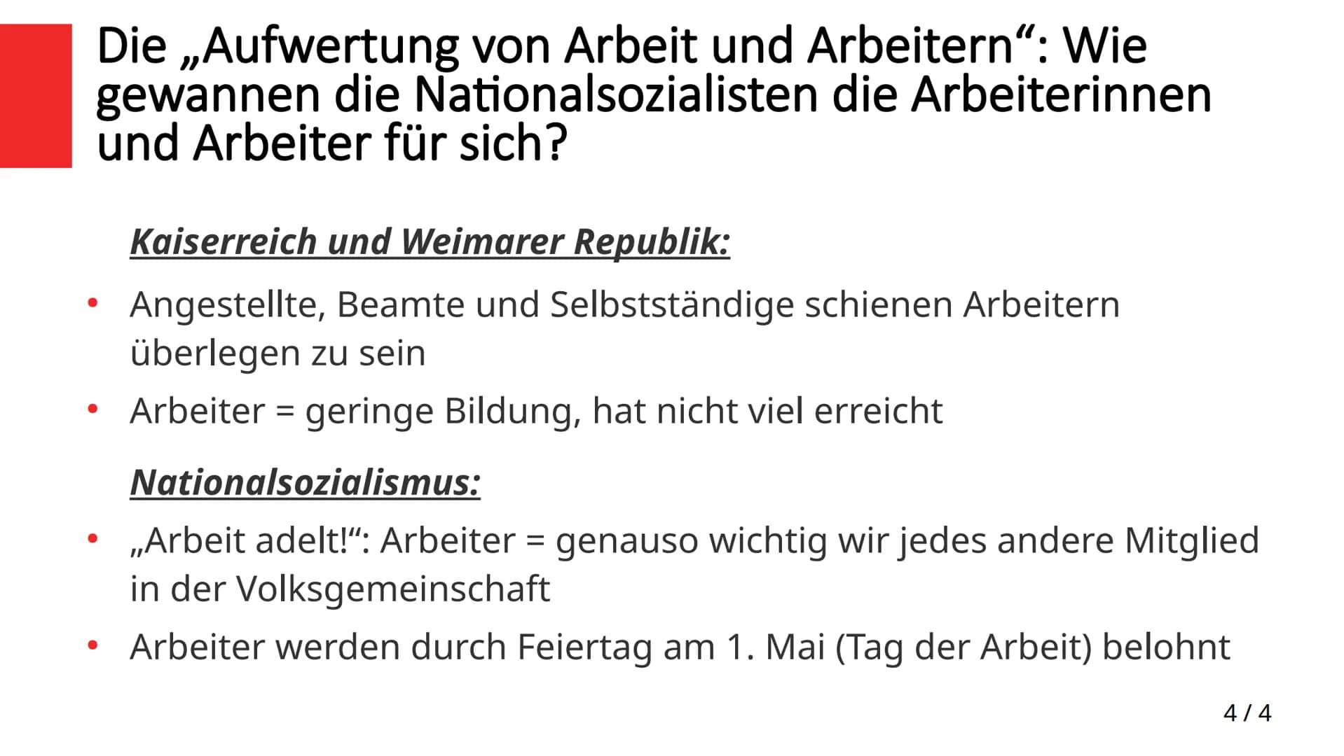 ,,Volksgemeinschaft - viele
wollten dazugehören"
Wieso erhöhte das Idealbild der ,,Volksgemeinschaft" die Zustimmung
zur Diktatur?
1/4 Defin