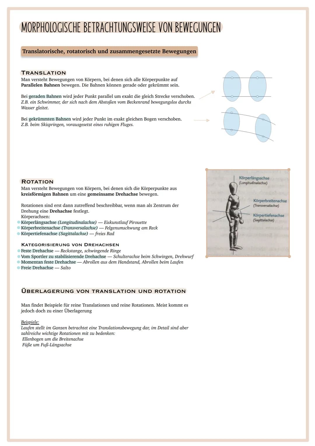 Vorgaben
ANALYSE UND VERGLEICH VON BEWEGUNGSABLÄUFEN
Biomechanische Betrachtungsweise von Bewegungen
-3 Axiome Newtons und deren Bezug auf s