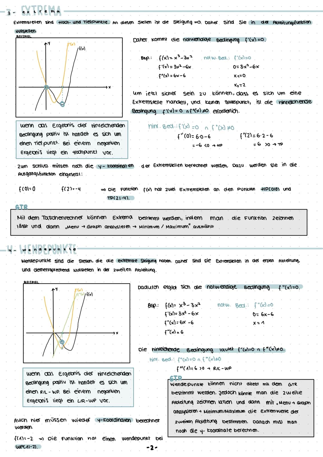 KURYENDISKUSSION ZUSAMMENFASSUNG
4-ABLEITUNGEN BILDEN
Die Ableitung einer Funktion gilot ihre Steigung an.
Die allgemeine Famel lautet:
f(x)