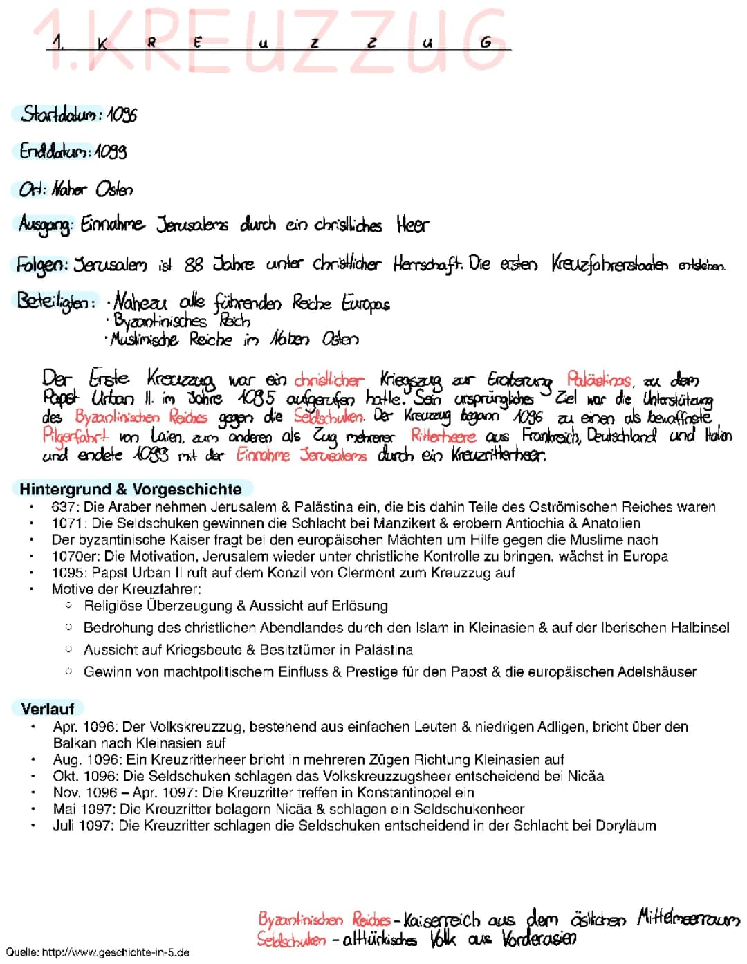 Kreuzzüge - 1. - 7.