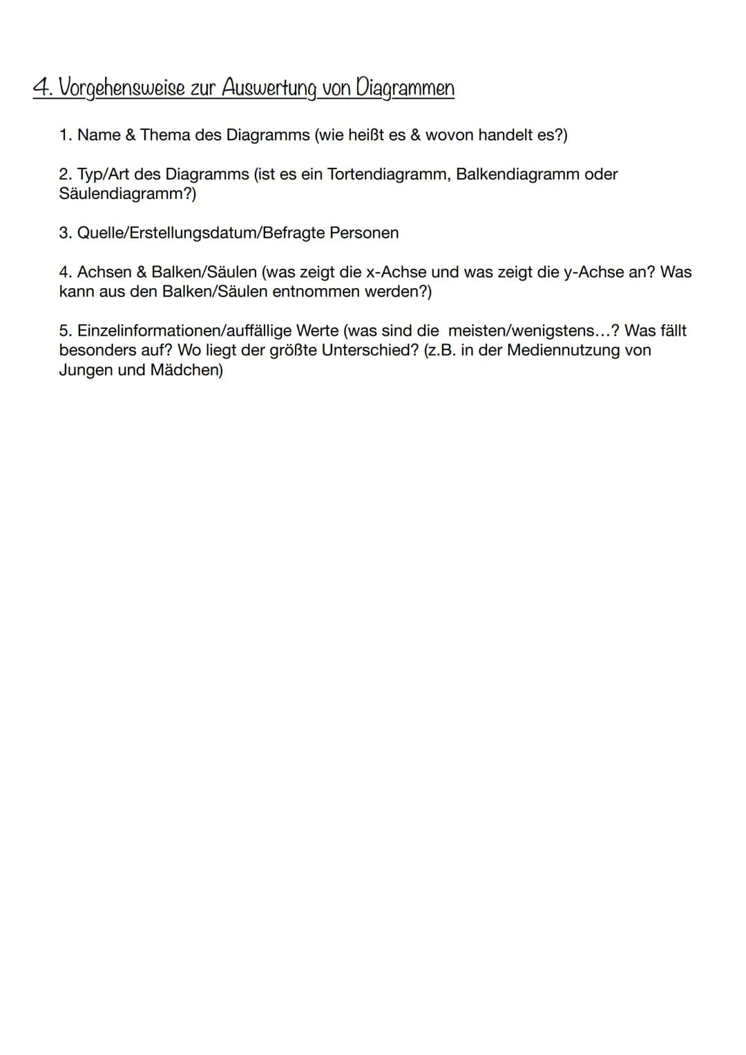 Diagramme auswerten & beschreiben - Übersicht
1. Arten/Typen von Diagrammen
Balkendiagramm
y-Achse|||||
Diagrammtitel
Kreisdiagramm
53%
Diag