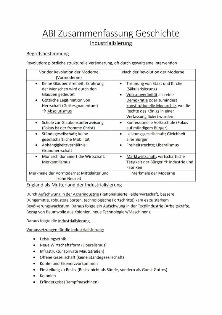 Know Geschichte mündliches Abitur Zusammenfassung  thumbnail