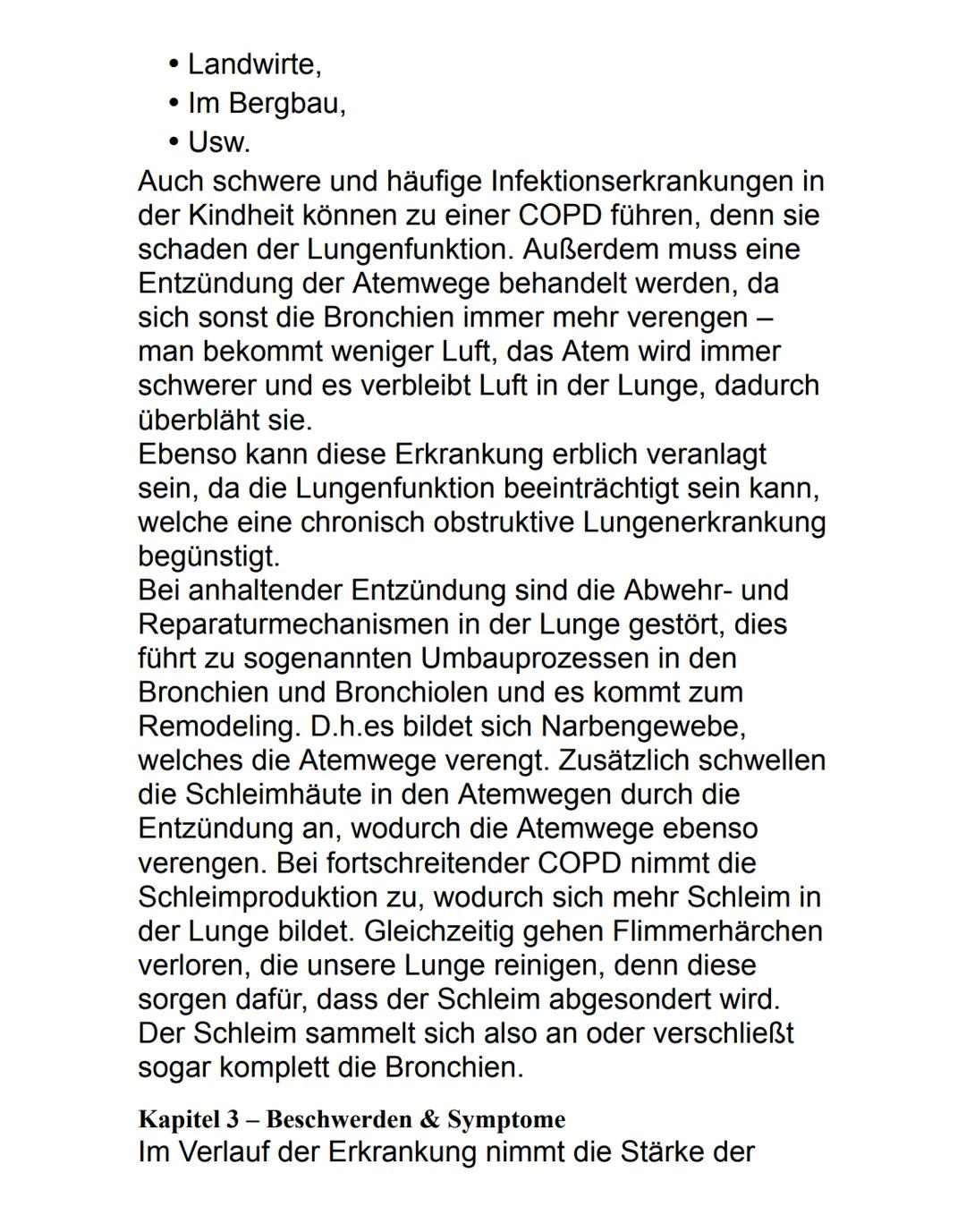 Monique Kraus|GP 2
Inhalt
Einleitung
1
Kapitel 1 - Definition 2
Kapitel 2 - Entstehung einer COPD
Kapitel 3 – Beschwerden & Symptome
Kapitel