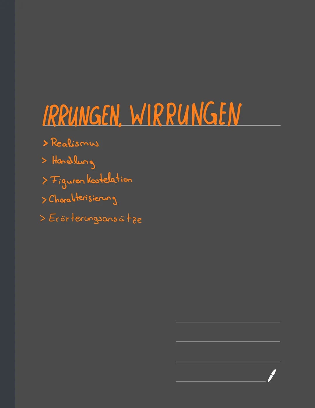 IRRUNGEN, WIRRUNGEN
> Realismus
> Handlung
> Figuren kostelation
> Charakterisierung
> Erörterungsansätze der Realismus
Zeitliche Einordnung
